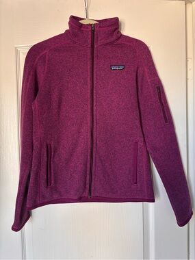 Patagonia better sweater purple full zip womens size small fleece fall layers
